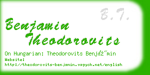 benjamin theodorovits business card